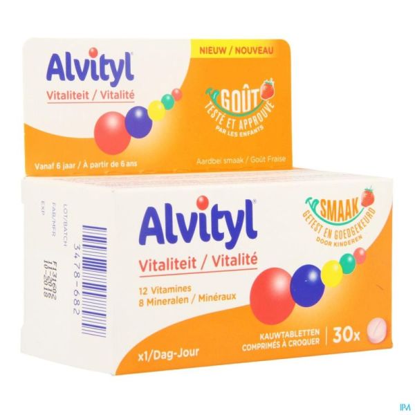 Alvityl Vitalite 30 comprimés à croquer