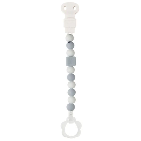 Lapidou Attache-Sucette Silicone Gris Blanc