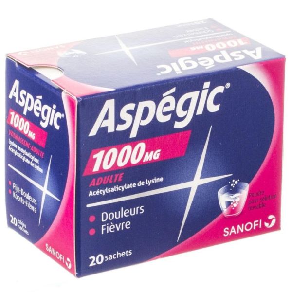 Aspegic 1000 mg  20 sachets