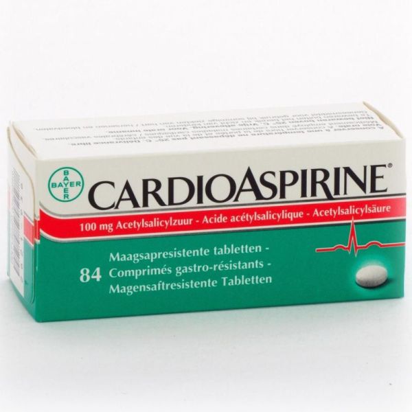 Cardioaspirine Comprimés Gastro-Résistant 84 X 100 mg