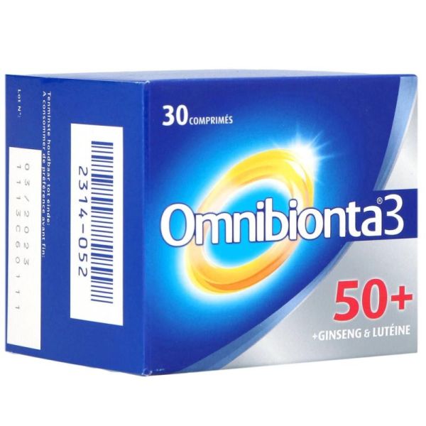 Omnibionta3 50+ Ginseng & Lutéine 30 Comprimés