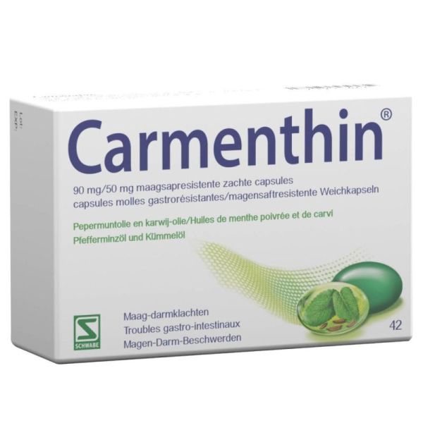 Carmenthin 90mg/50mg  42 capsules molles gastrorésistantes