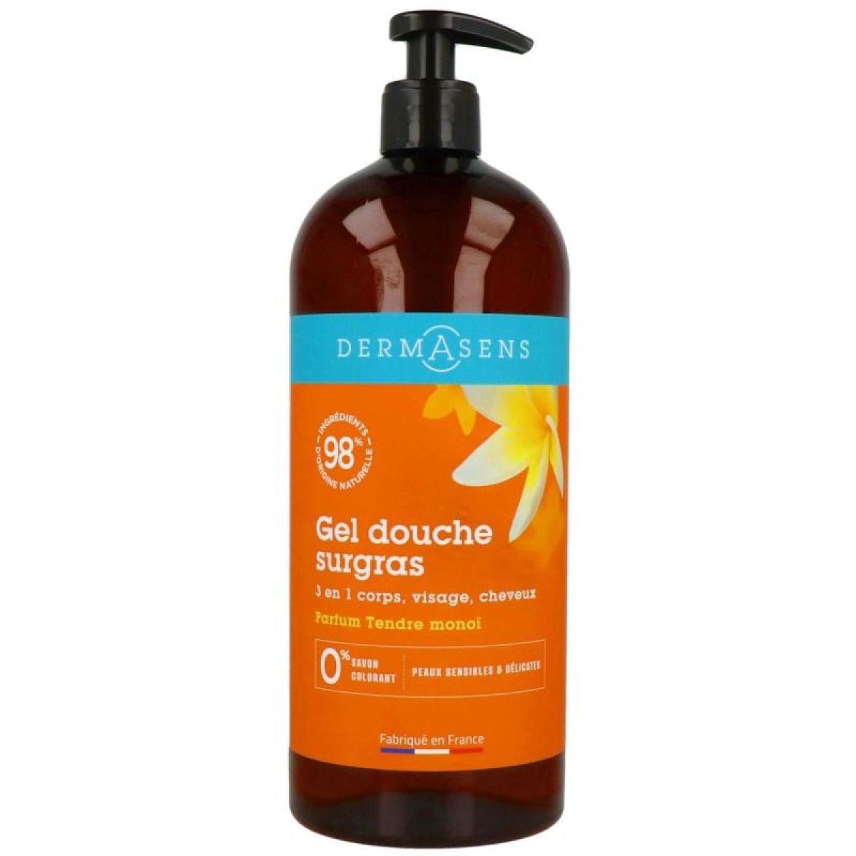 Marque Verte Dermasens Gel Douche Surgras 3 en 1 Monoï 1 L