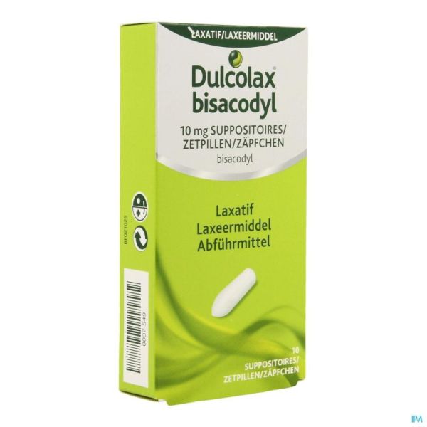 Dulcolax Bisadocyl 10 mg 10 suppositoires